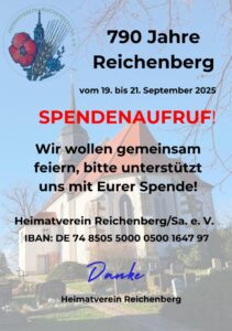 Spendenaufruf 790 Jahre Reichenberg